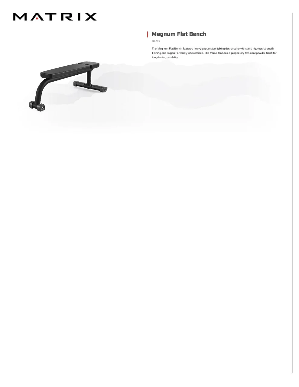 Output bench from MAGNUM - MG-A59