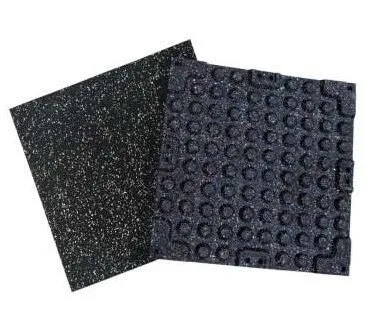 Black anti-vibe tile with gray dots 20/500/1000mm