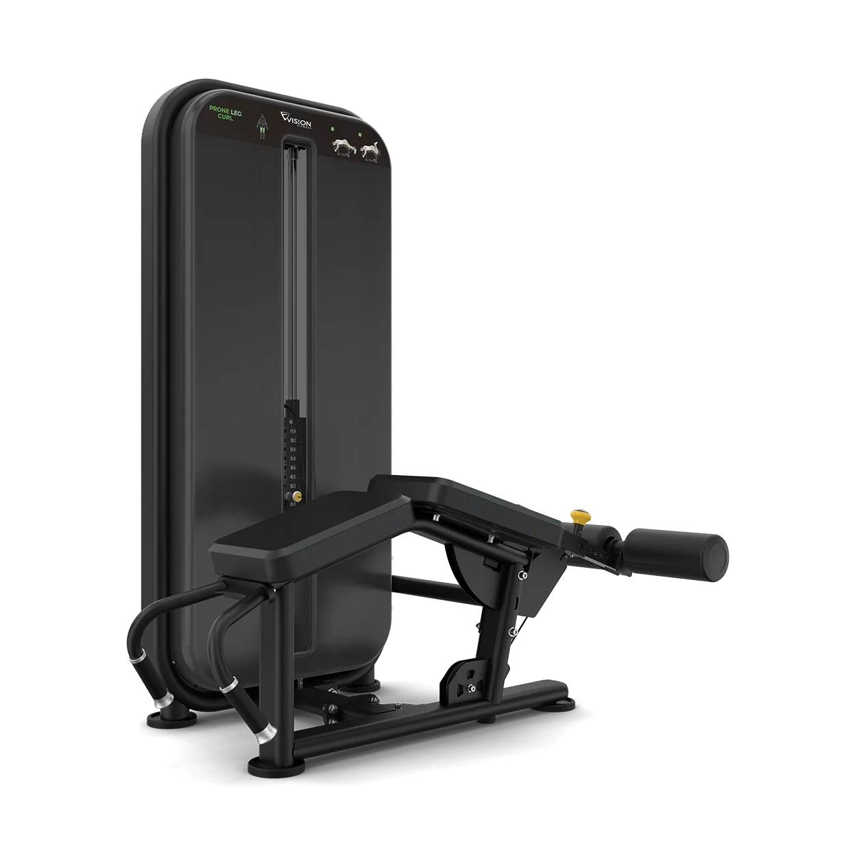 Prone Leg Curl device model VST600-S73 of the VISION company