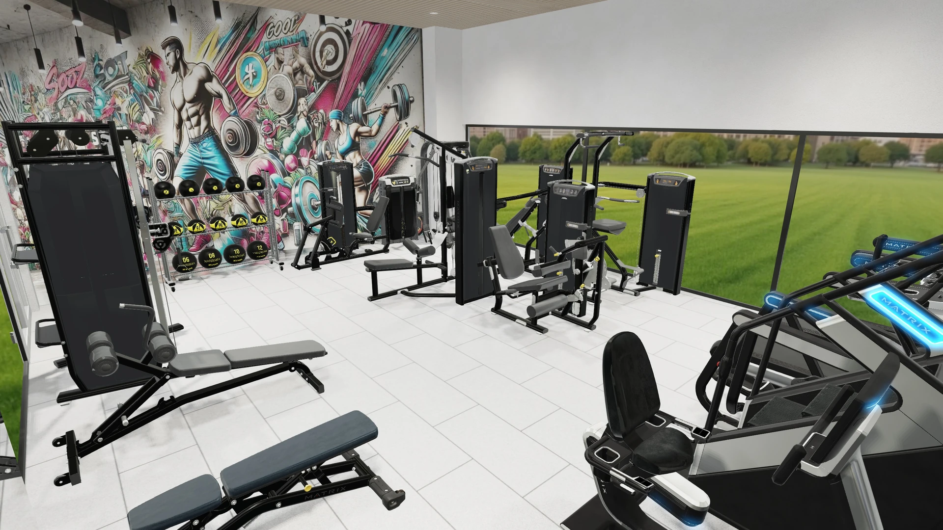 Beit Amram — The strength zone and graphic wall