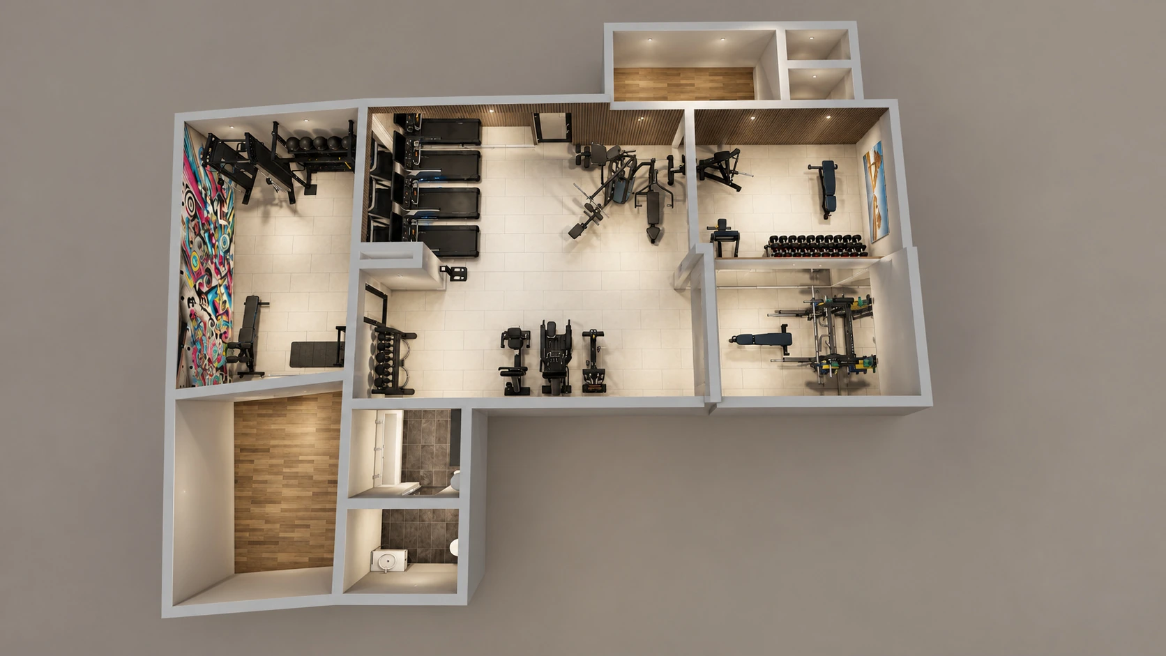 Tidhar residential gym proposal — The connected training zones