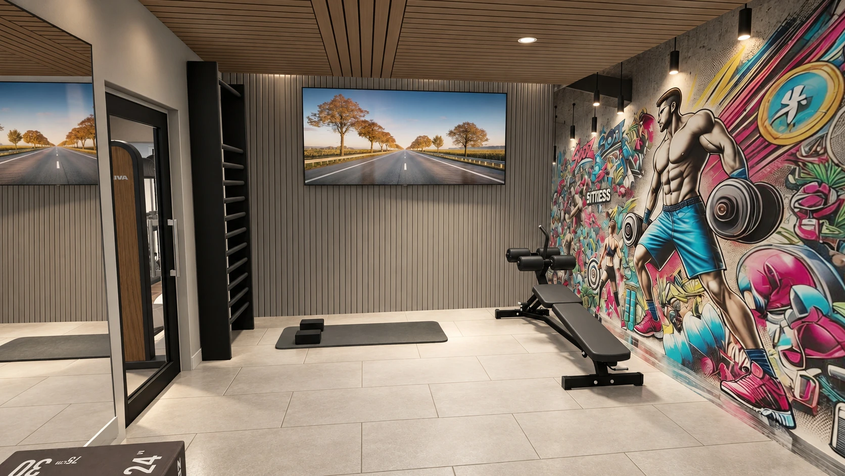 Tidhar residential gym proposal — Stretching and complementary exercise