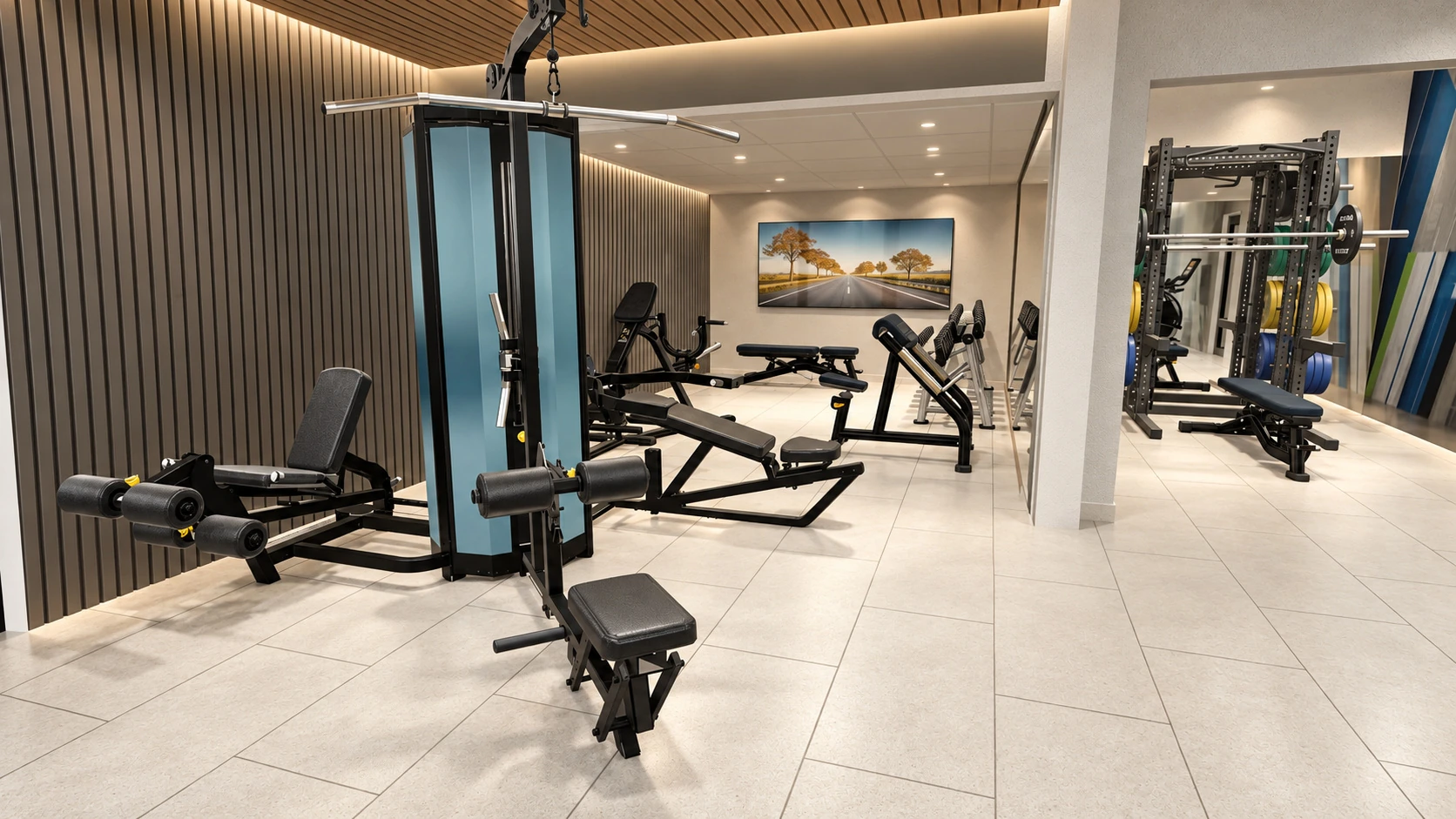 Tidhar residential gym proposal — Strength stations and cable training