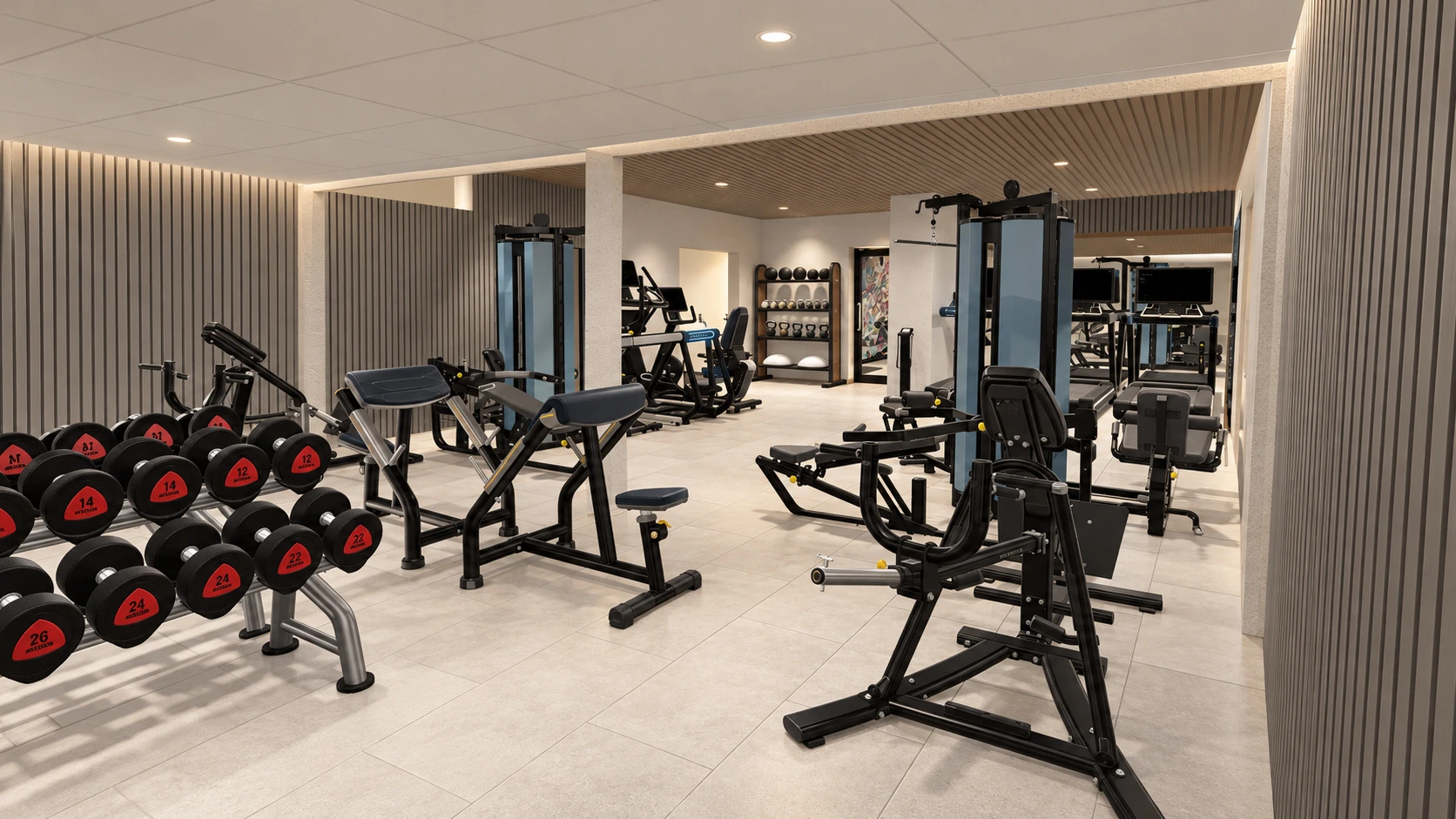 Tidhar residential gym proposal — Free weights and strength equipment
