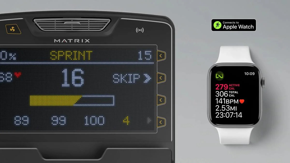 apple watch logo on console