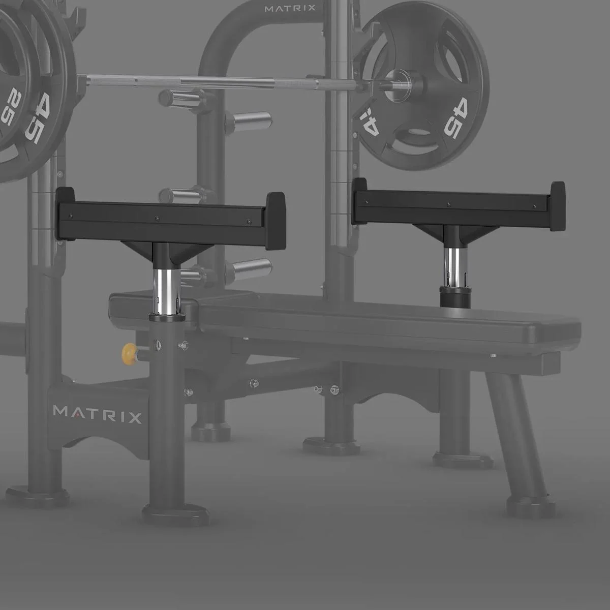 Magnum Olympic Safety Bench Safety Arms with secure stop