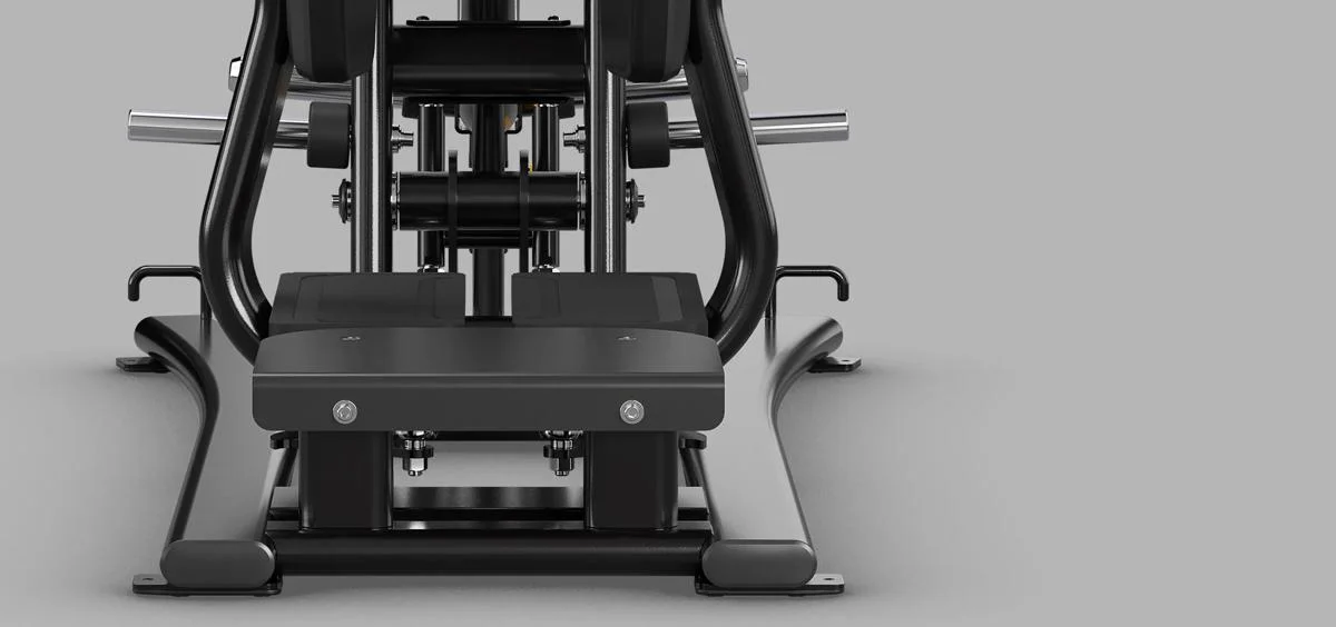 Front view of the Magnum Standing Hip Abductor, featuring its bowed swing arms and premium pads.