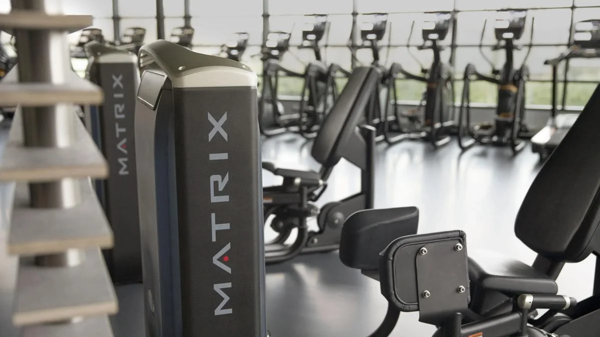 Matrix exercise equipment in a gym