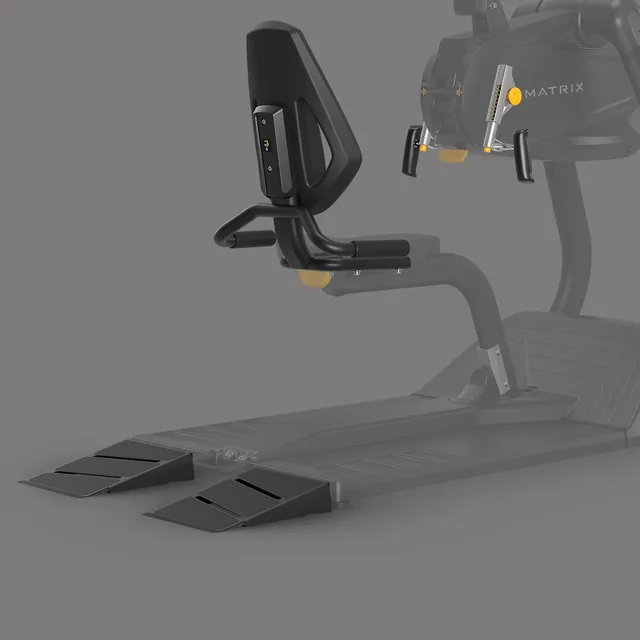 Optional accessibility kit with ramps, adjustable crank arms and a lumbar-supporting seat back