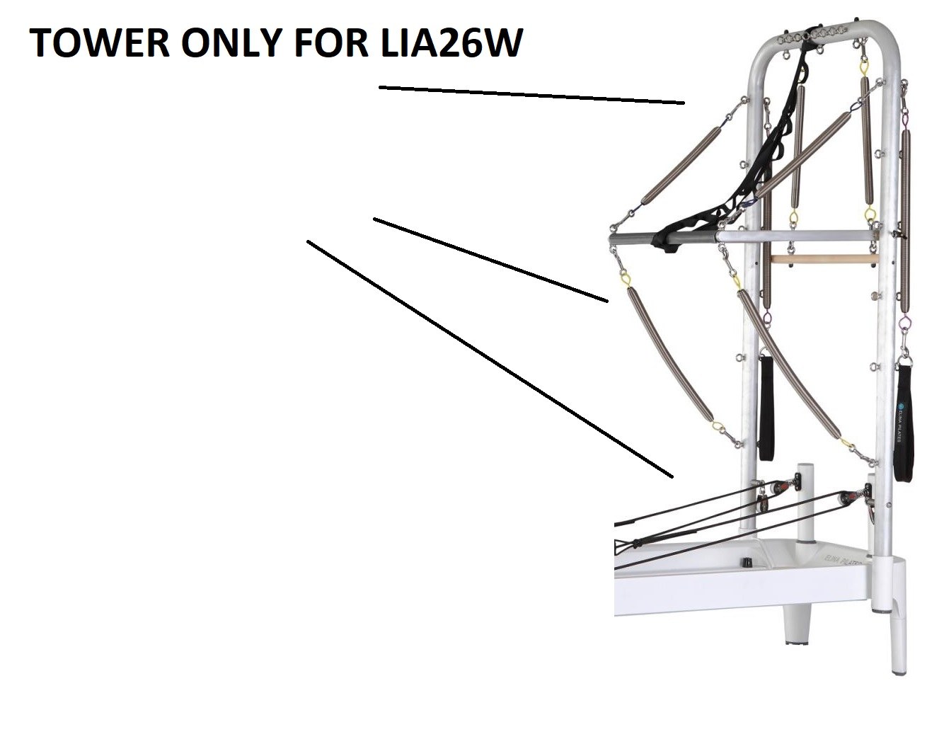 Tower for the 26W series white and gray LIA-T-LIA26W-L.GRAY