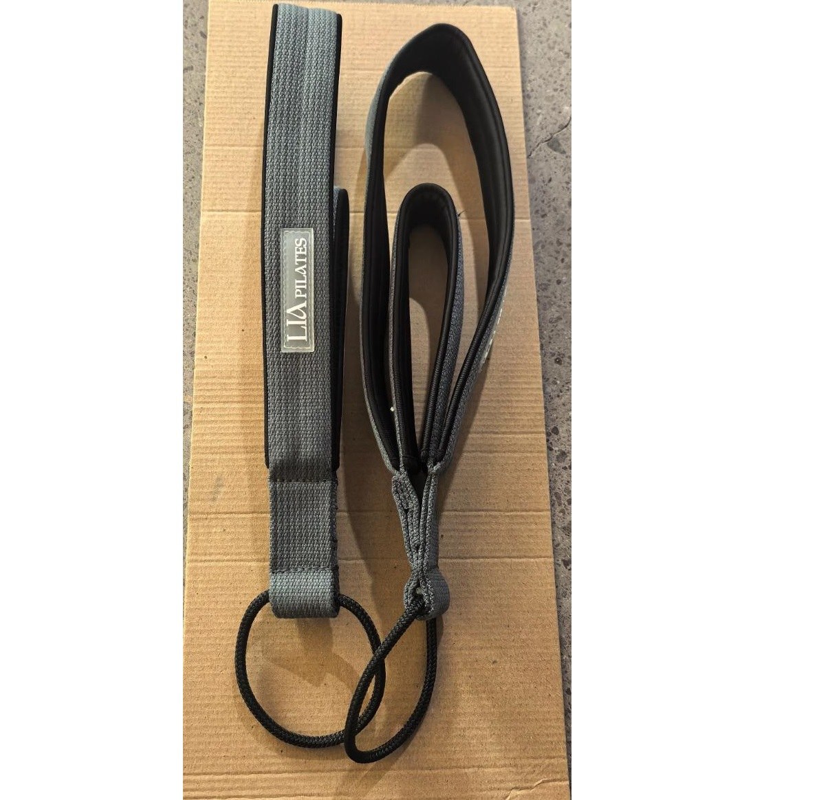 A pair of premium black-gray straps LIA-PREM-Double-Straps