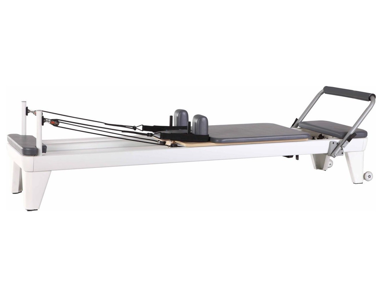 Grace | White chassis, gray upholstery