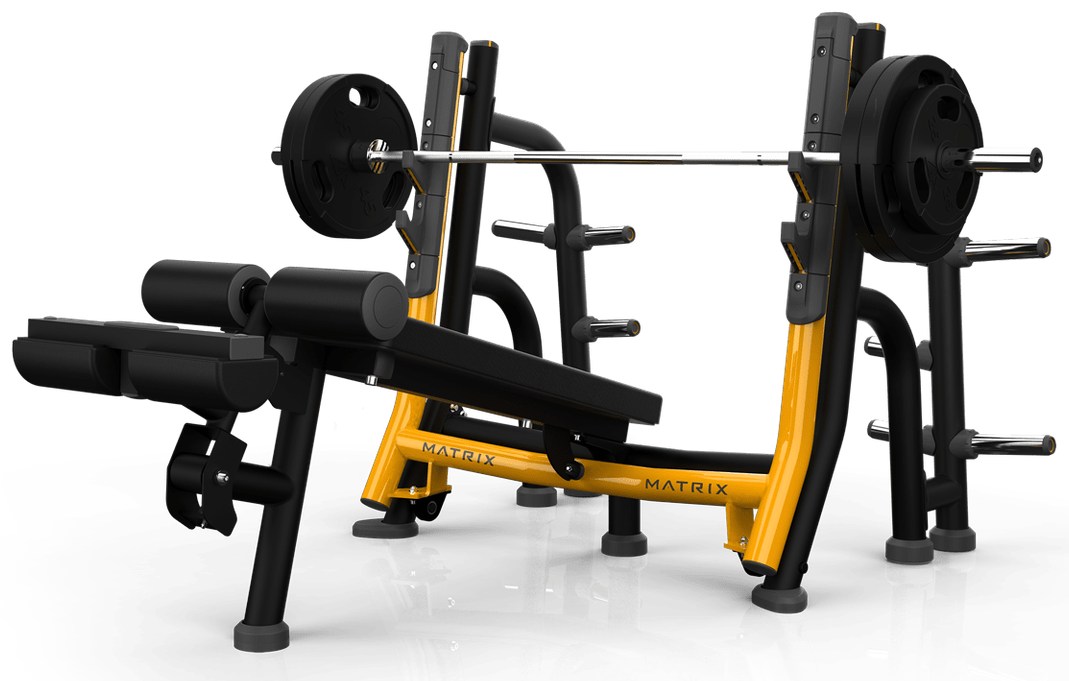 Negative Incline Olympic Bench with Breaker Arms MG-A680
