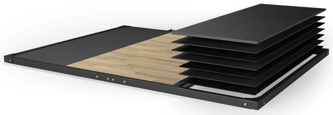 Lifting platforms to reduce vibrations MG-VRSPLAT