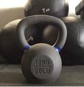 Cast kettlebells with color rings EURO2106
