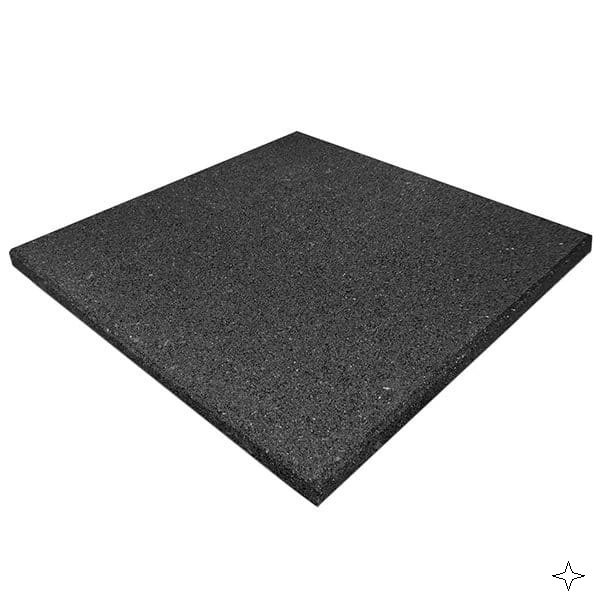rubber tile | Black · 100×100 cm · 40 mm