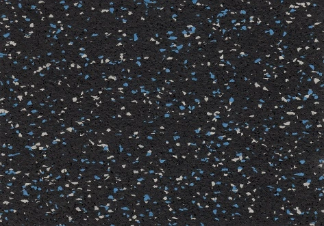 rubber tile | Black + blue dots · 100×100 cm · 30 mm — picture 2