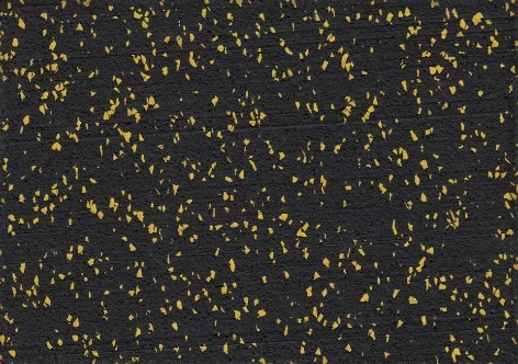 rubber tile | Black + yellow dots · 100×50 cm · 30 mm