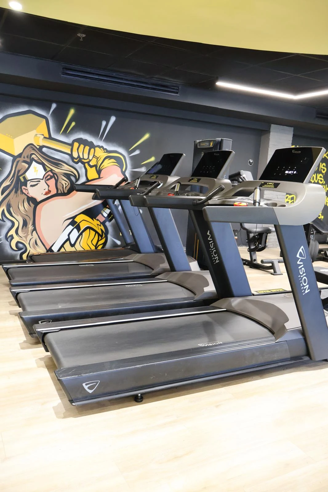 Photograph of VISION cardio equipment at a studio in Haifa